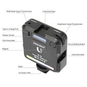 Desview pocket RGB video light for photography