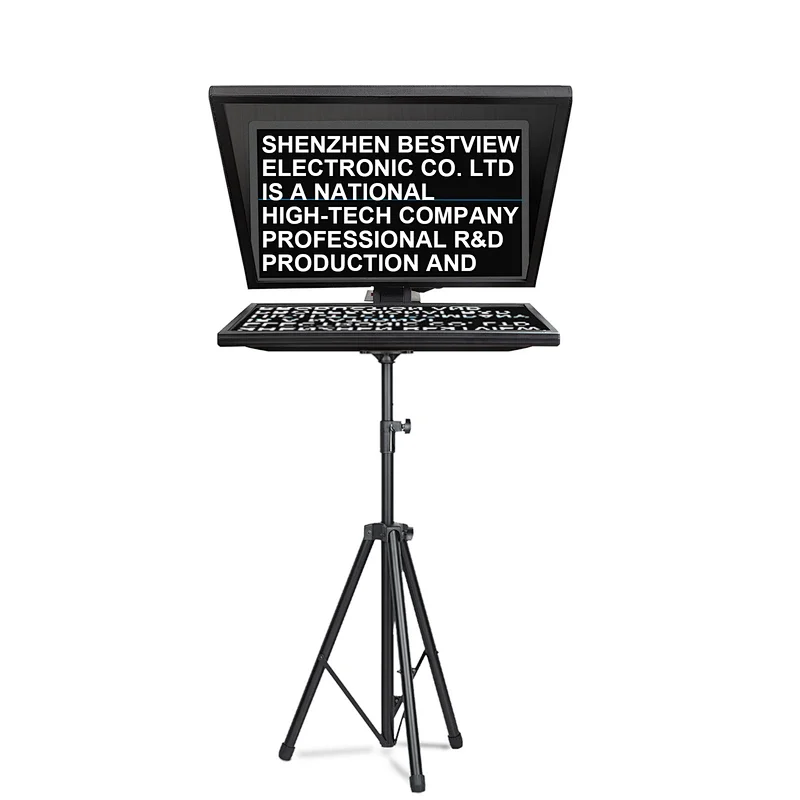 Desview T22 teleprompter set with 21.5'' reversing monitor for broadcast recording