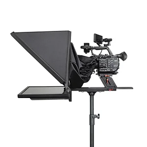 Desview T17 teleprompter set with 17'' reversing monitor for broadcast recording