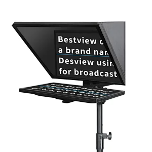 Desview T22 teleprompter set with 21.5'' reversing monitor for broadcast recording