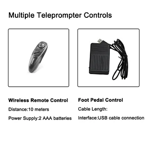 Desview T15 teleprompter set with 15'' reversing monitor for broadcast recording