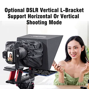 Desview large tablet teleprompter TP150 HD reflection DSLR recording with portable case remote controller and exclusive APP