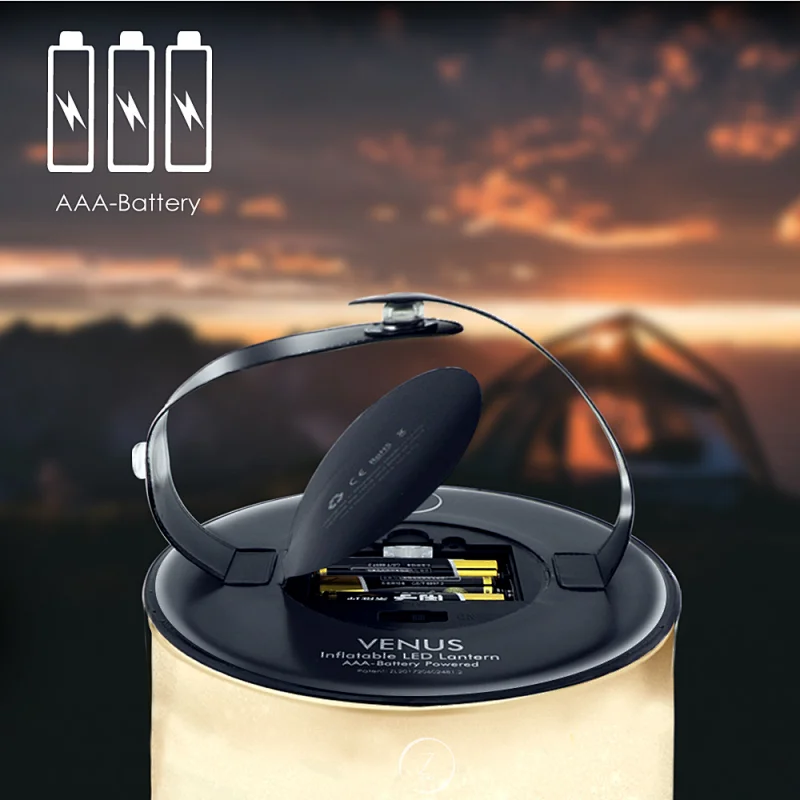 inflatable lantern, portable lantern, outdoor light, camping light, party light, AAA battery light, tent light