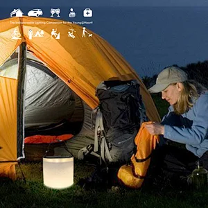 Ztarx Inflatable Battery Portable Warm Light Battery Led Desk Camping Hiking Tent Light
