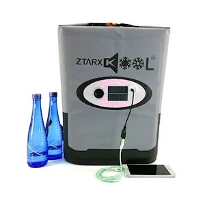 Ztarx Waterproof Solar&USB Charging Multifunctional Cooler Pack Bag  with Bluetooth Speaker& LED Lights& Power Bank