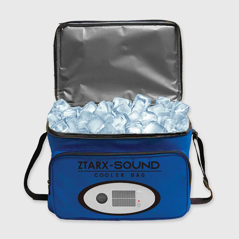 Ztarx Hot Selling Cooler bag with Speaker Waterproof Solar USB Powered Cooler Bags Speaker For Picnic Camping