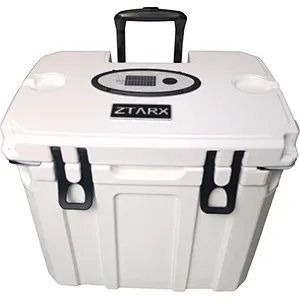 Ztarx music hard cooler with Bluetooth speaker and power bank and multifunctioanal LED lights
