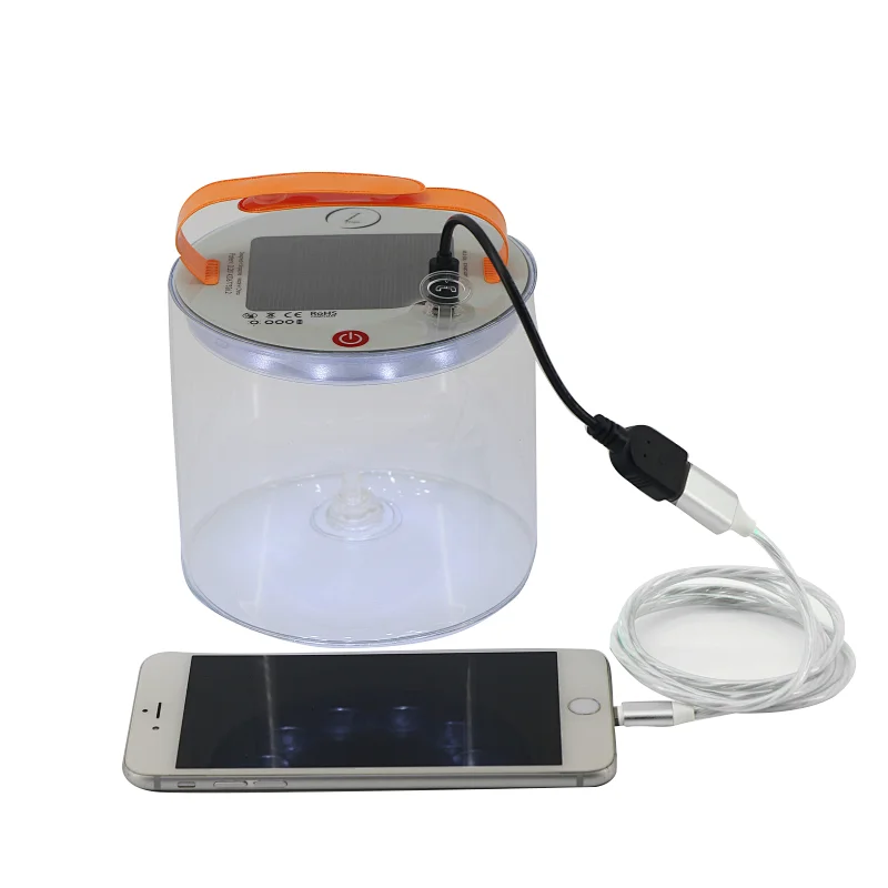 solar inflatable LED lantern, inflatable light, USB charging inflatable light, solar camping light, outdoor power bank light, tent light, outdoor light, solar light