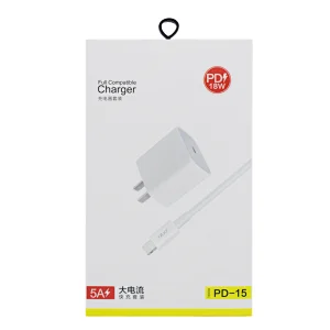 PD 18W full compatible fast charger output 5V 3A. 9V 2A. 12V 1.5A