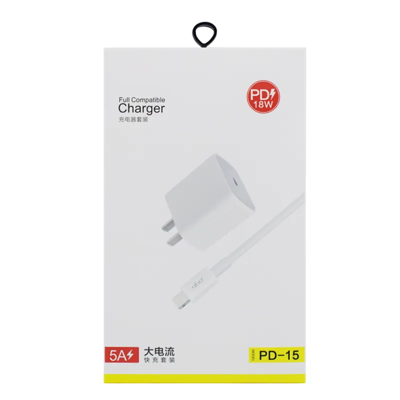 PD 18W full compatible fast charger output 5V 3A. 9V 2A. 12V 1.5A