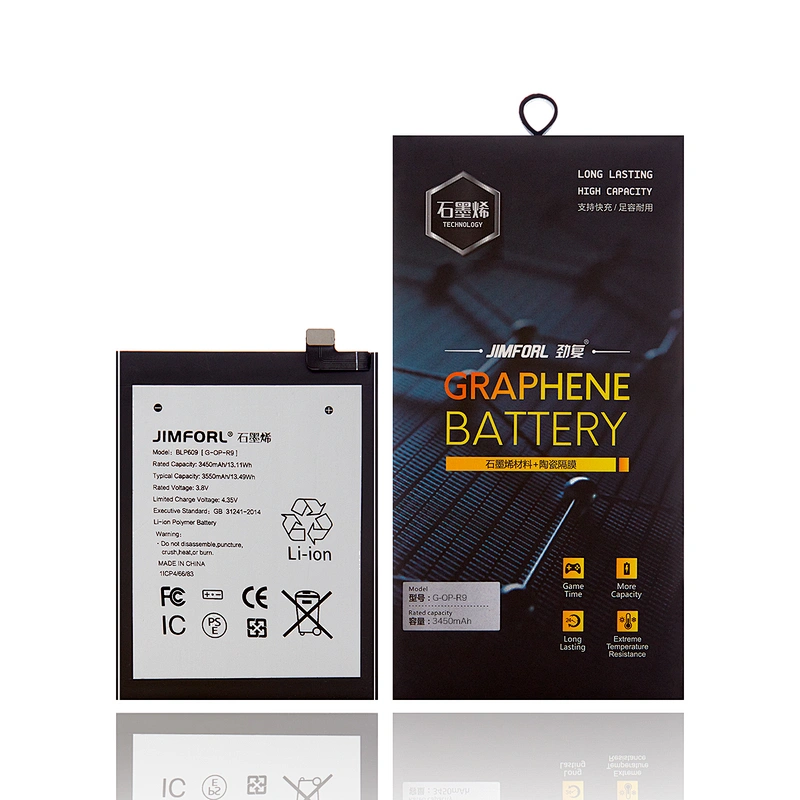 Graphene OPPO replacment battery for R9 high capacity and long lasting with ceramic membrane