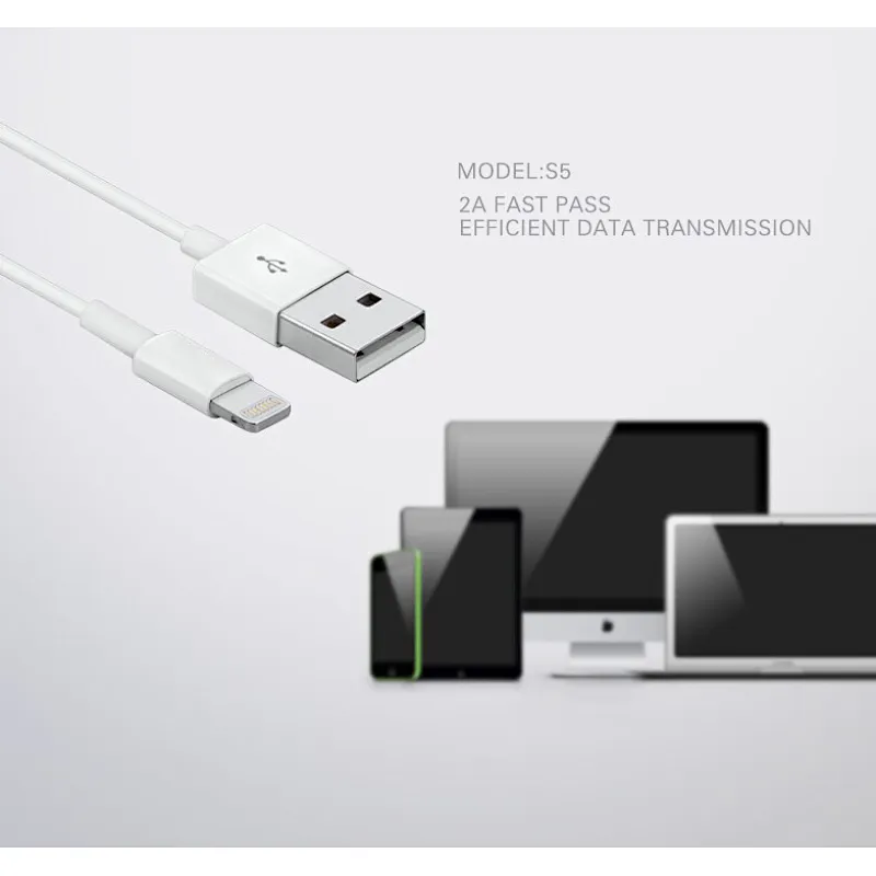 2A fast pass USB data charger cable efficient data transmission 1 meter length