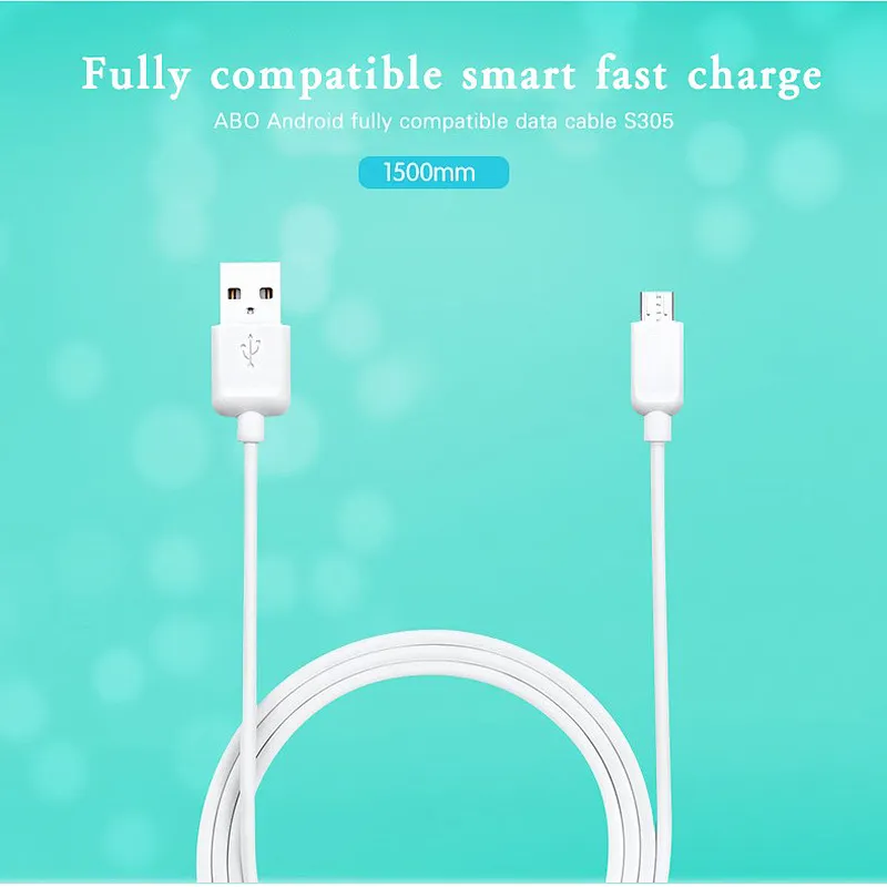 1.5 M compatible USB data cable fully compatible for smart fast charge