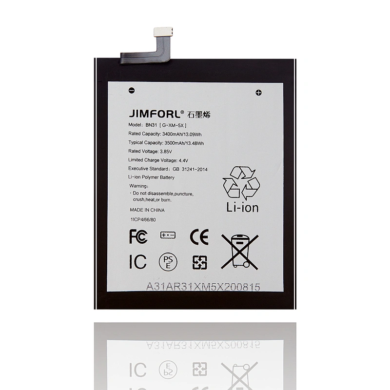 Graphene XIAOMI 5X replacement battery long lasting and high capacity with ceramic membrane
