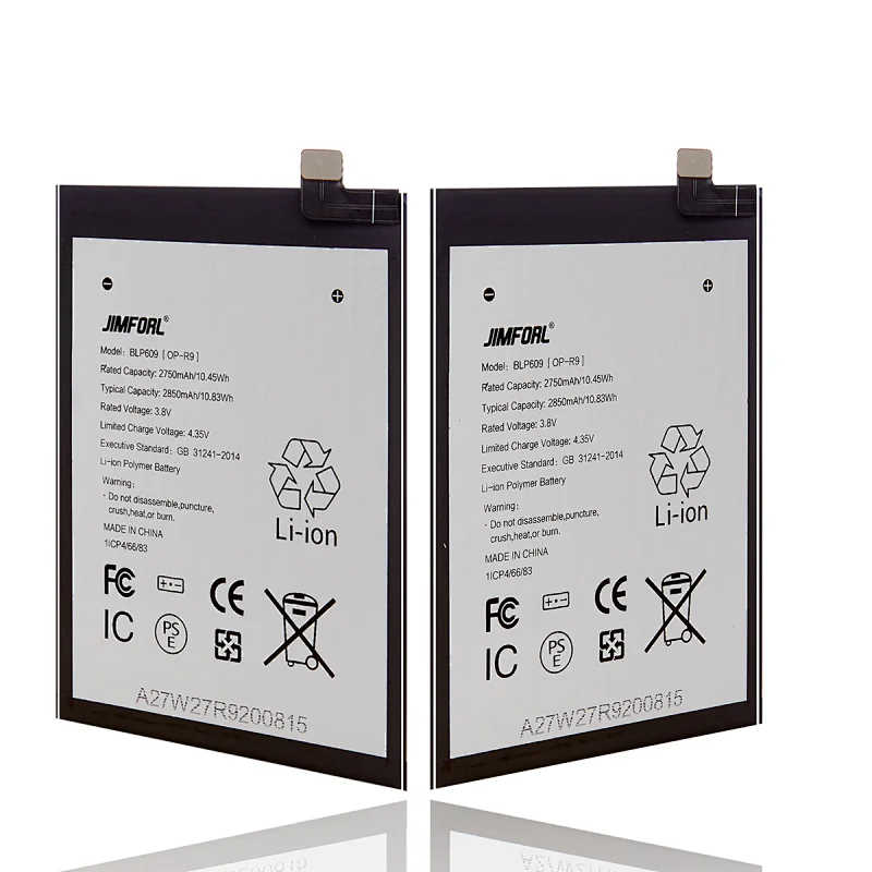 OPPO R9 Replacement battery 2750 mAh standard capacity