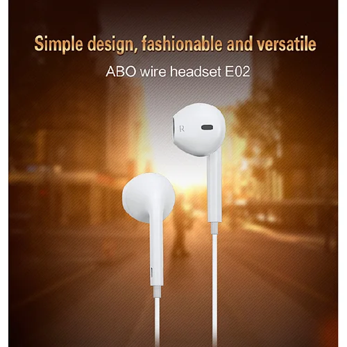 1.2 meter wired earphone for ios or andriod pure color and simple design