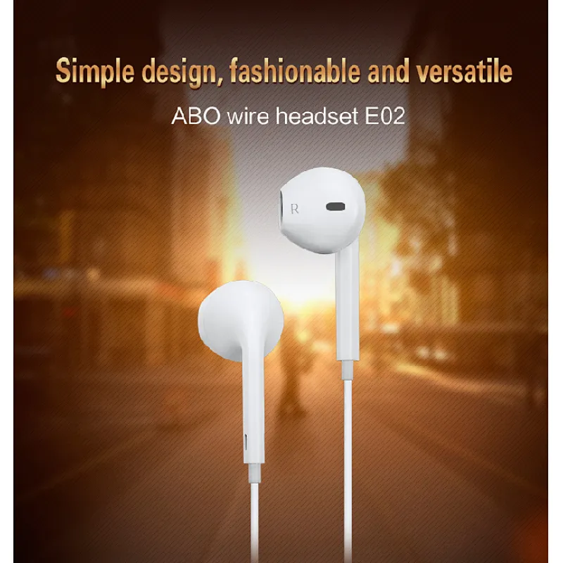 1.2 meter wired earphone for ios or andriod pure color and simple design