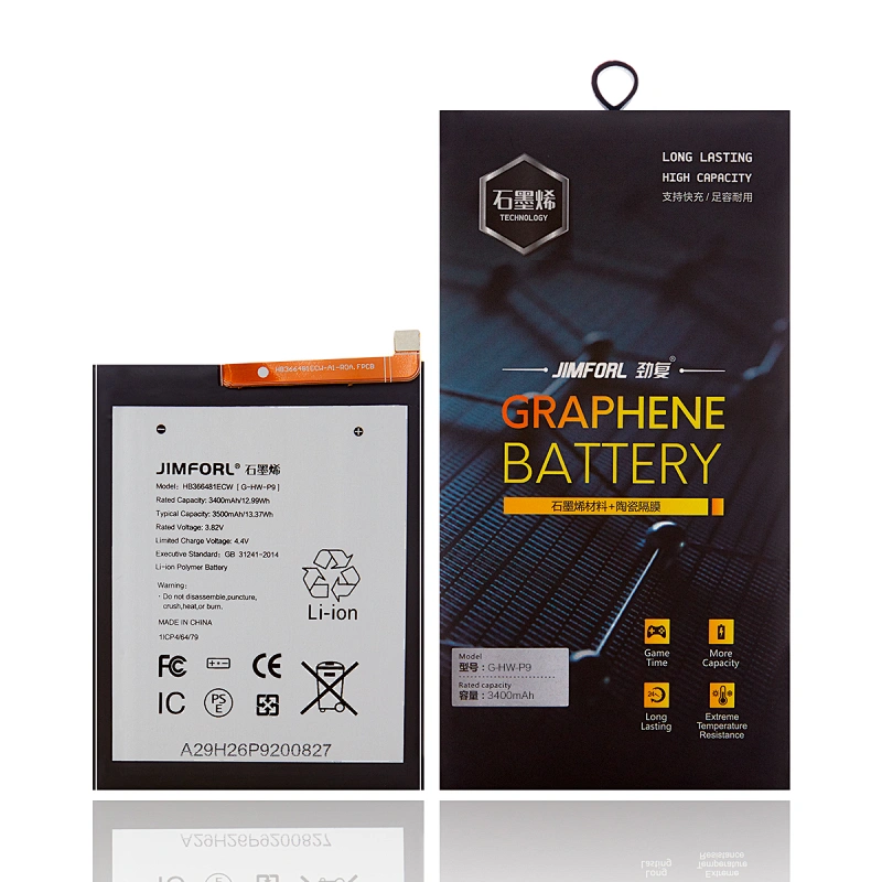 Graphene technology HUAWEI P9 Replacement battery long lasting high capacity li-ion polymer ceramic membrane