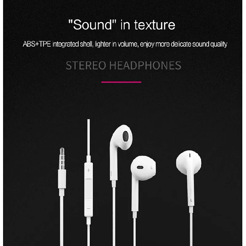 Wired earphone ABS+TPE material