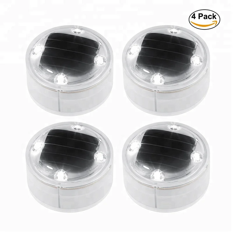 garden light night landscape buried 4 pcs leds IP68 waterproof outdoor use solar ground light