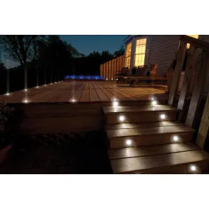 garden light night landscape buried 4 pcs leds IP68 waterproof outdoor use solar ground light