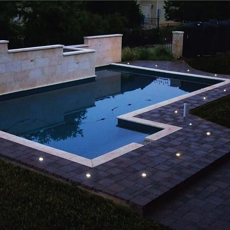 garden light night landscape buried 4 pcs leds IP68 waterproof outdoor use solar ground light