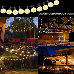 Sunbonar 25 leds  G40 lights  EDISON GLOBE LED outdoor and indoor Solar string light for the holiday xmas lighting