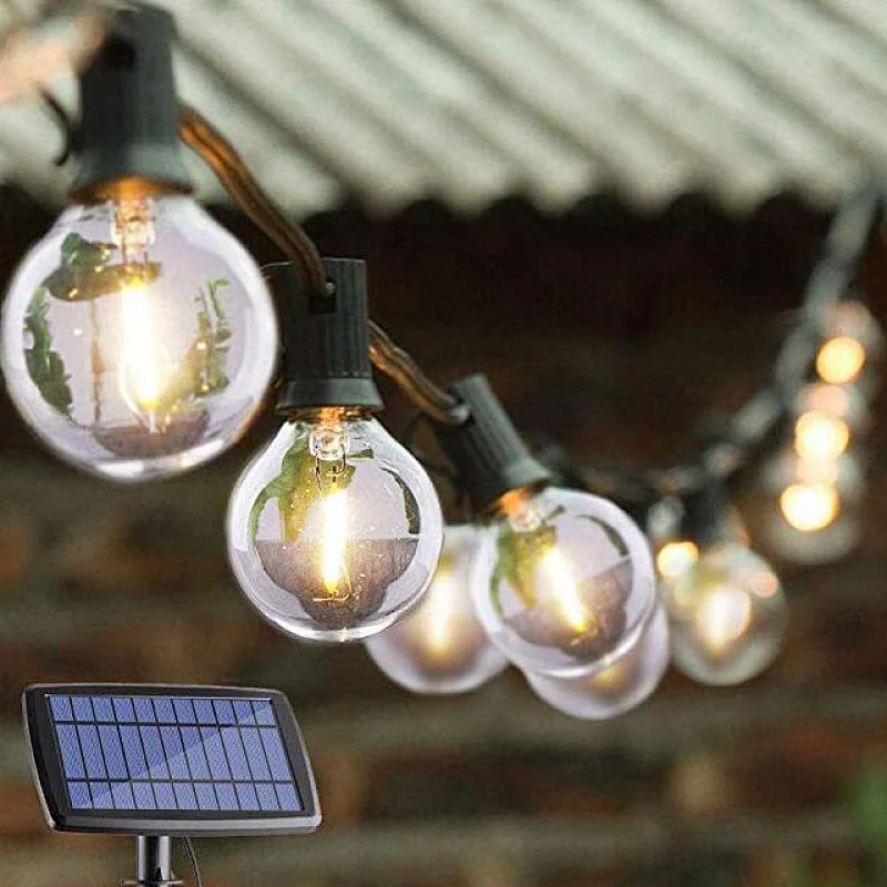 Sunbonar 25 leds  G40 lights  EDISON GLOBE LED outdoor and indoor Solar string light for the holiday xmas lighting