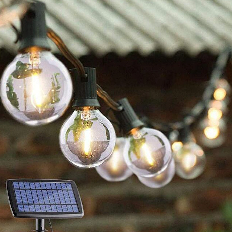 Sunbonar 25 leds G40 lights EDISON GLOBE LED outdoor and indoor Solar string light for the holiday xmas lighting
