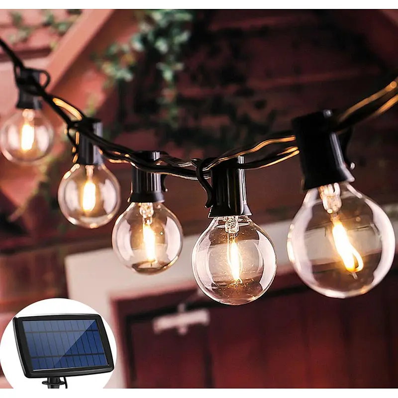 Sunbonar 25 leds  G40 lights garden village house lighting   amazon best seller Solar outdoor string light