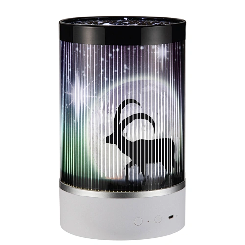 Animated Night Light Rechargeable Rotating Starry LED Desk Lamp with Remote Control Portable Hanging String Multi-Color