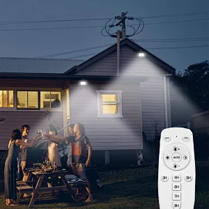 solar garden spot light Remote Solar Lights Dusk to Dawn  with 10W 800 LM Dual 60 LEDs for Fence Yard Garden Pool Street Lawn