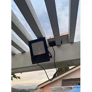 Solar flood light dual color 120leds smart remote control 5 stars review from DF Kelly