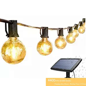 Sunbonar 25 leds  G40 lights  EDISON GLOBE LED outdoor and indoor Solar string light for the holiday xmas lighting