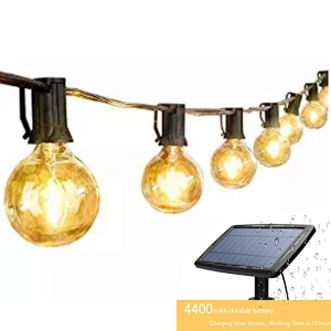 Sunbonar 25 leds  G40 lights  EDISON GLOBE LED outdoor and indoor Solar string light for the holiday xmas lighting