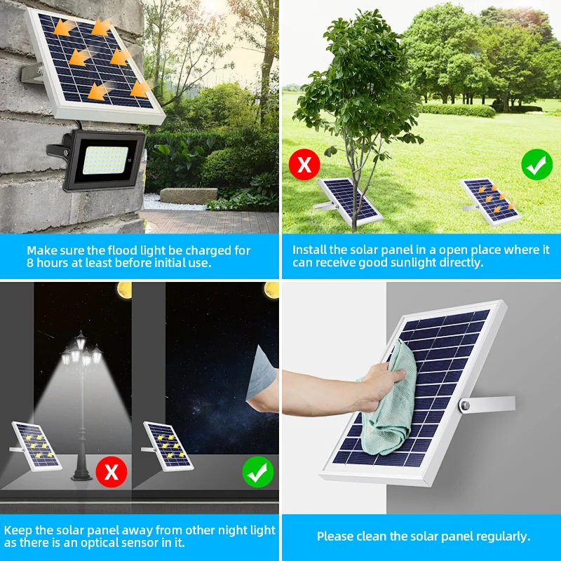 Solar Flood Lights Outdoor SunBonar Waterproof IP67 60LED Dusk to Dawn Solar Lights Outdoor Smart Remote Control Solar Powered Flood Light Solar Security Light for Yard Shed Pool Sign Barn Roof Garage
