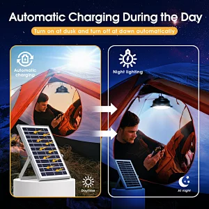 Solar Lights Indoor Outdoor Home  Dual Head Solar Pendant Light with Smart Remote Control Dual Color Switchable Brightness & Timing Adjustable Solar Ceiling Light for Shed Barn Yard Patio Porch