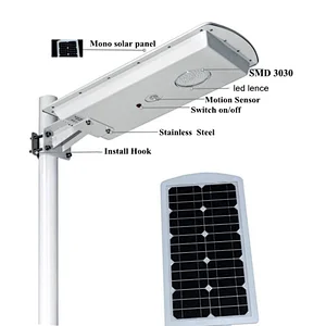 Sunbonar  20w MONO SOLAR PANEL WITH Lithium battery All in one solar Motion  outdoor garden  street  light  yard  pathway light
