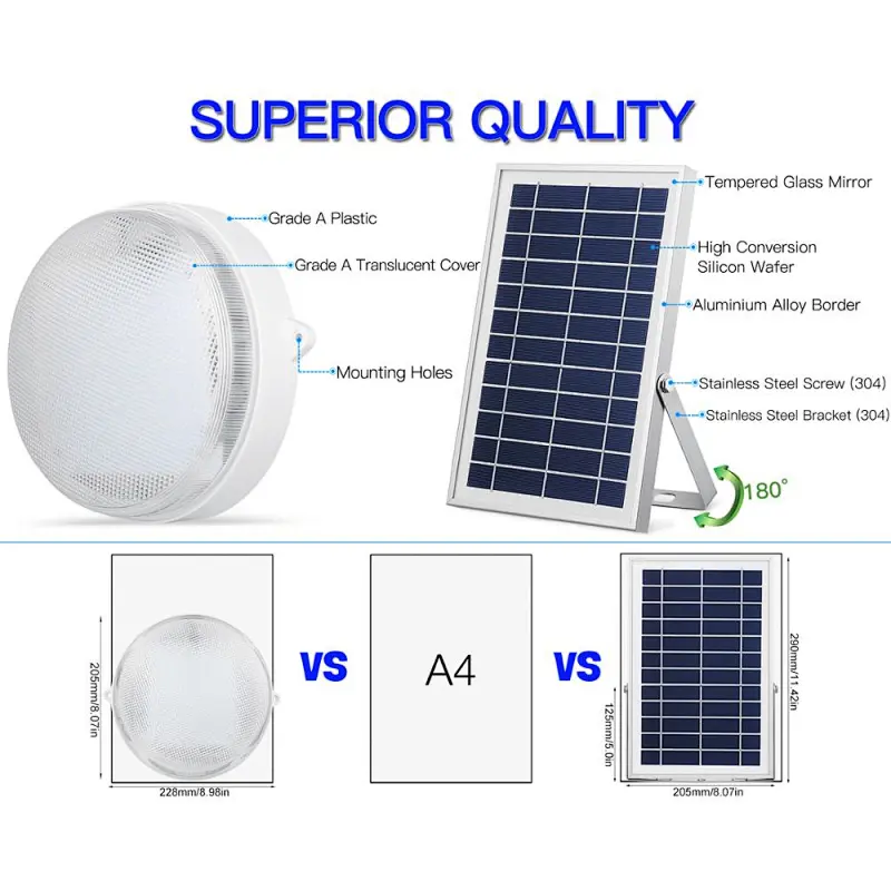 NEW ARRIVAL Sunbonar high brightness Solar led ceiling ROOF light dual color remote  control for the indoor outdoor lighting