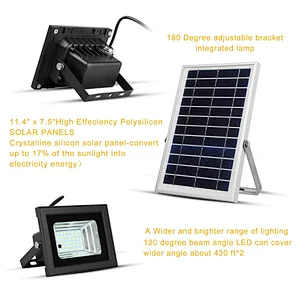 solar garden spot light Remote Solar Lights Dusk to Dawn  with 10W 800 LM Dual 60 LEDs for Fence Yard Garden Pool Street Lawn