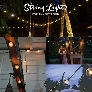 Sunbonar 25 leds  G40 lights  EDISON GLOBE LED outdoor and indoor Solar string light for the holiday xmas lighting