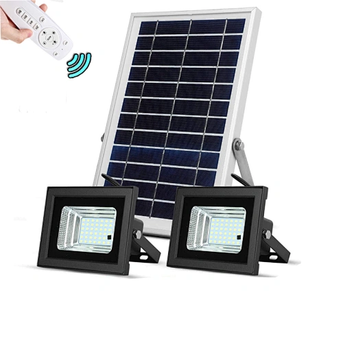 solar garden spot light Remote Solar Lights Dusk to Dawn  with 10W 800 LM Dual 60 LEDs for Fence Yard Garden Pool Street Lawn