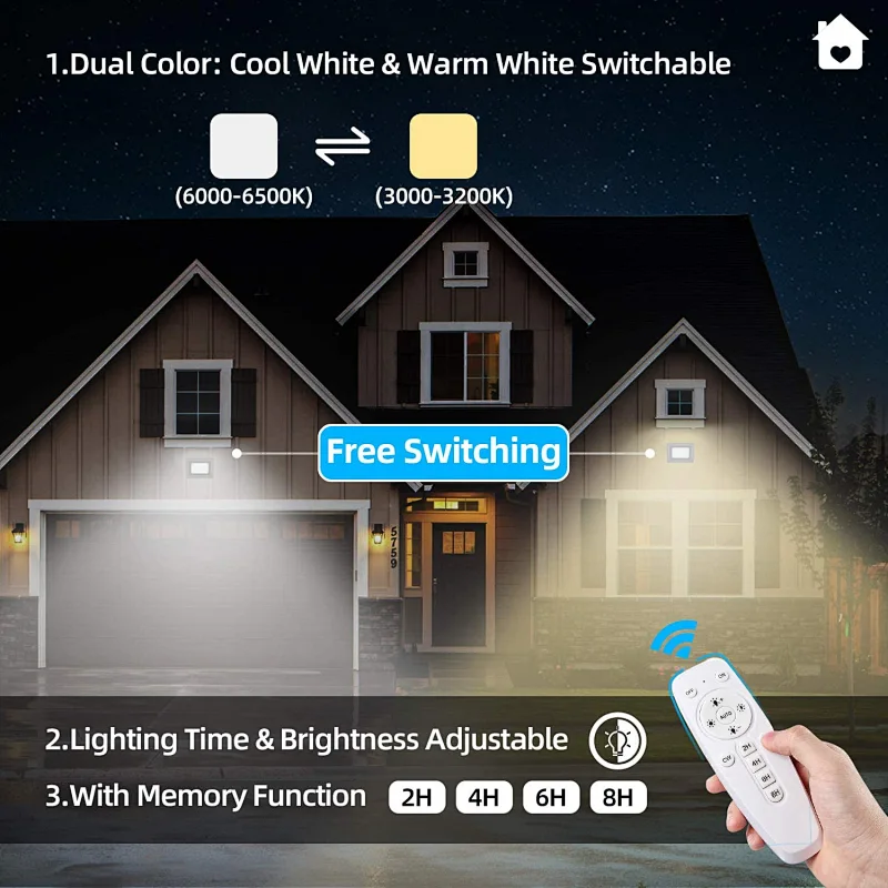 Solar Flood Lights Outdoor SunBonar Waterproof IP67 60LED Dusk to Dawn Solar Lights Outdoor Smart Remote Control Solar Powered Flood Light Solar Security Light for Yard Shed Pool Sign Barn Roof Garage