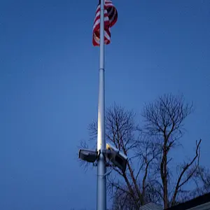 Sunbonar Solar flag lights installed on a Pole