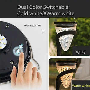 Sunbonar Multimode intallation Solar Energy lamp available for outdoor&indoor with white&warm white swtichable for the garden cottage pathway lighting