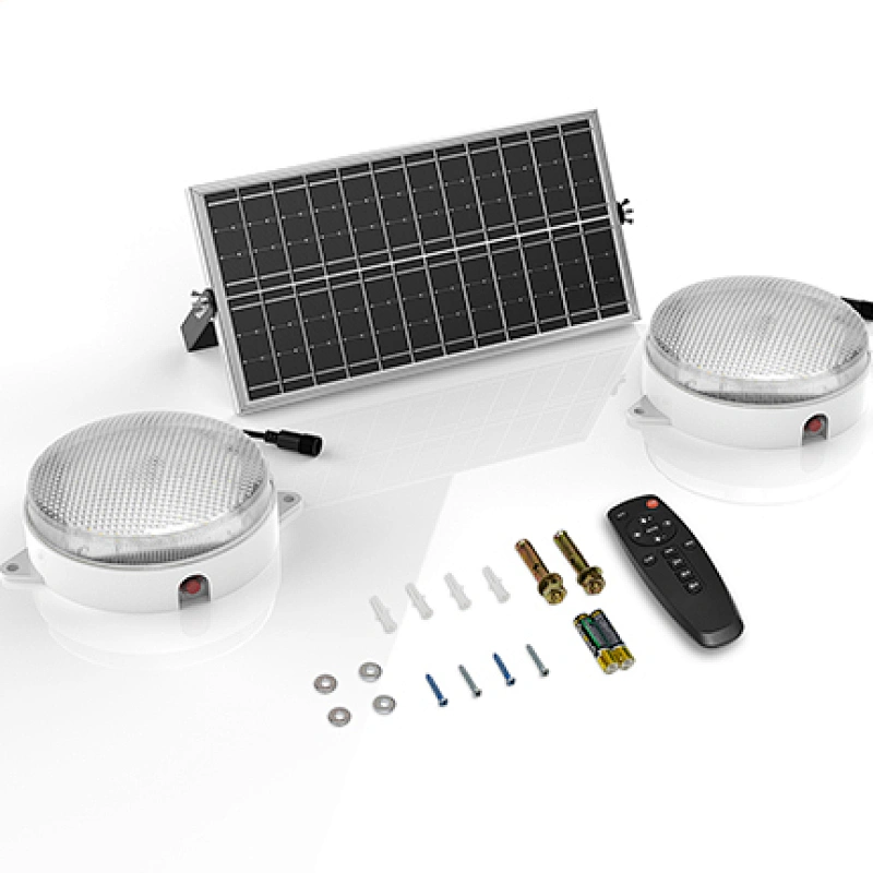 Sunbonar Solar Shed Lights Indoor Outdoor 3200K/4000K/6000K Daytime Available Solar Ceiling Light with Remote & Memory for outdoor and indoor lighting