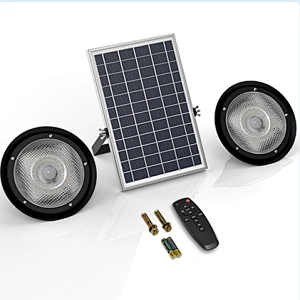 Solar Pendant Lights Motion Sensor, 5 Modes Outdoor Shed Solar Lights Indoor Waterproof, Dimmable Remote & 16Ft Cord for Barn Patio Chicken Coop Gazebo Garage,tricolor