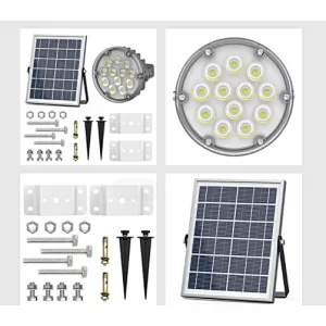 Solar Flag Pole Light Outdoor Dusk to Dawn Waterproof Batteries Replaceable Fits 0.6”-3” Flagpole Solar Powered Led Light White 6000K