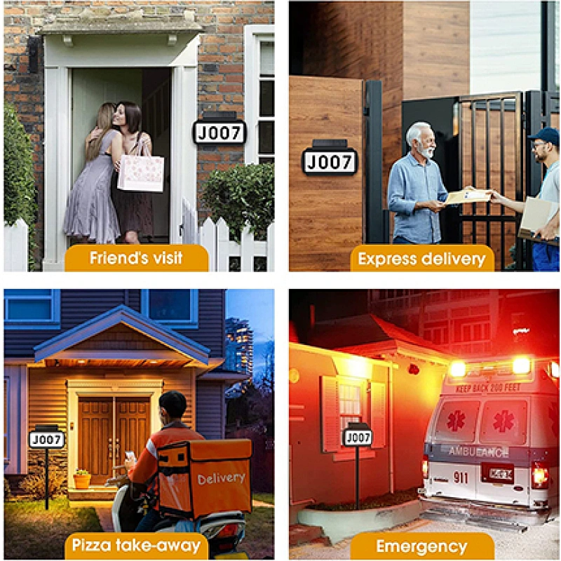 Solar House Numbers Address Sign, Tricolor & Brighter Address Plaque for Outside, 2 Installation Modes(Wall/Grassland) with Memory Function, Waterproof LED Lighted Signs for Yard Home Street