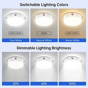Sunbonar Solar ceiling Lights Indoor Motion Sensor, Brighter 3200K/4000K/6000K 5 Work Modes Solar Powered Pendant Lights Outdoor Home with Remote & Memory,120LED Daytime Available IP65 Dimmable Barn Lamp